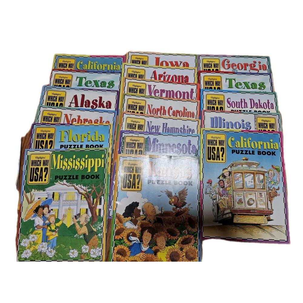 Highlights Which Way USA State Activity‎ Books Maps Lot 18